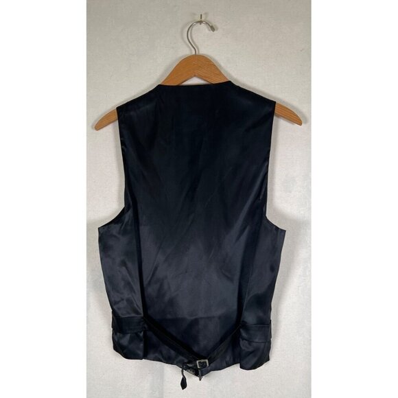 Cheap and Chic Moschino VTG Rare Mens Size 40 Black Vest Silk Earth Peace Love - Picture 8 of 16